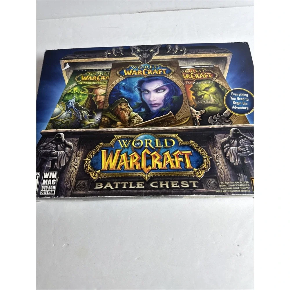 World of‎ Warcraft: Battle Chest (Windows/Mac, 2007) Complete Untested CDs